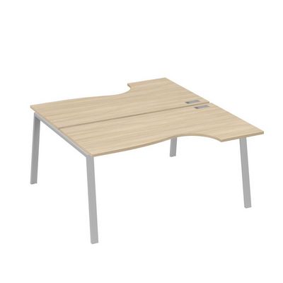 А4 С3 185 ДК (Дуб скандинавский/Серый) Рабочая станция опоры TRE столы 2х160 Классика