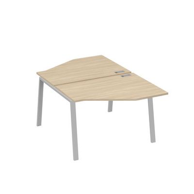 А4 С3 186 ДК (Дуб скандинавский/Серый) Рабочая станция опоры TRE со столами Техно 2х120