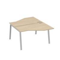 А4 С3 187 ДК (Дуб скандинавский/Серый) Рабочая станция опоры TRE со столами Техно 2х140