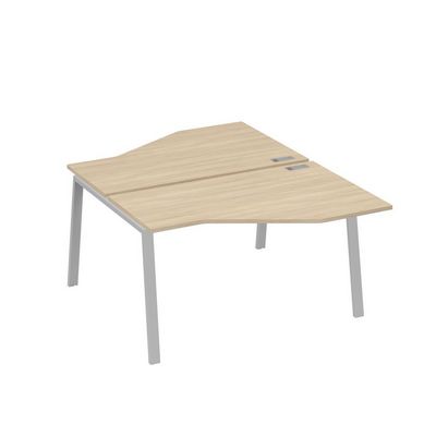 А4 С3 188 ДК (Дуб скандинавский/Серый) Рабочая станция опоры TRE со столами Техно 2х160