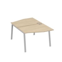 А4 С3 189 ДК (Дуб скандинавский/Серый) Рабочая станция каркас TRE столы 2х120 Техно