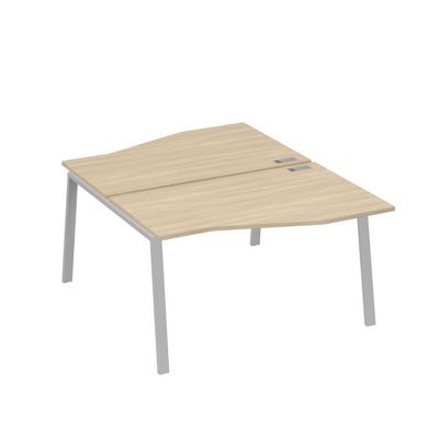 А4 С3 190 ДК (Дуб скандинавский/Серый) Рабочая станция каркас TRE столы 2х140 Техно
