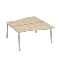 А4 С3 191 ДК (Дуб скандинавский/Серый) Рабочая станция каркас TRE столы 2х160 Техно