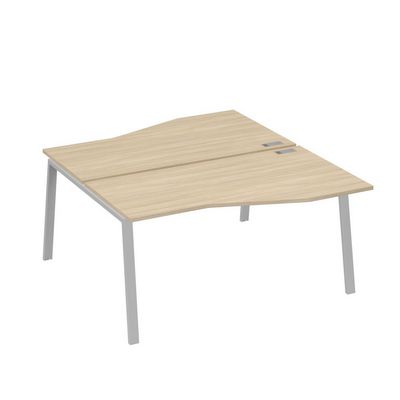 А4 С3 191 ДК (Дуб скандинавский/Серый) Рабочая станция каркас TRE столы 2х160 Техно