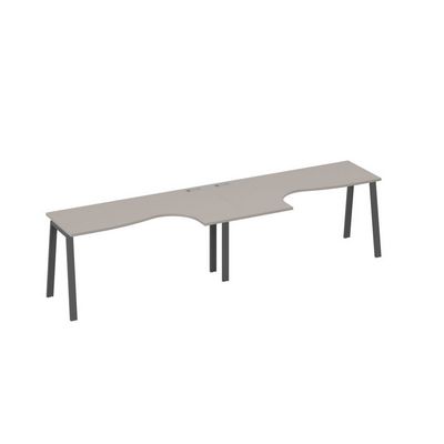 А4 А3 035-2 МП (Мокко премиум/Антрацит) Рабочая станция TRE 2х160 столы Классика эргономичные