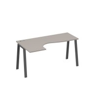 А4 А3 035 МП (Мокко премиум/Антрацит) Стол эргономичный левый "Классика" на металлокаркасе TRE