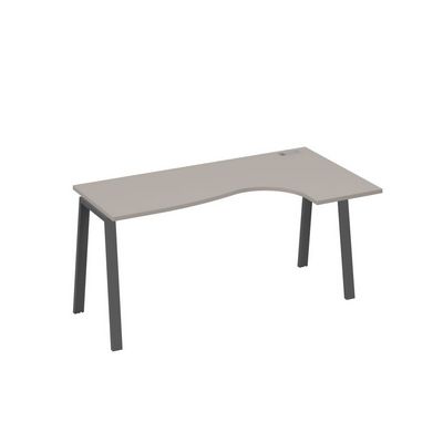 А4 А3 036 МП (Мокко премиум/Антрацит) Стол эргономичный правый "Классика" на металлокаркасе TRE