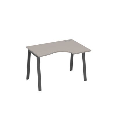 А4 А3 042 МП (Мокко премиум/Антрацит) Стол эргономичный правый "Классика" на металлокаркасе TRE