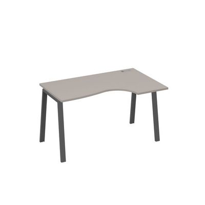 А4 А3 044 МП (Мокко премиум/Антрацит) Стол эргономичный правый "Классика" на металлокаркасе TRE