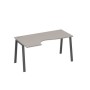А4 А3 045 МП (Мокко премиум/Антрацит) Стол эргономичный левый "Классика" на металлокаркасе TRE