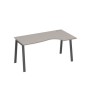А4 А3 046 МП (Мокко премиум/Антрацит) Стол эргономичный правый "Классика" на металлокаркасе TRE