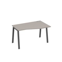 А4 А3 064 МП (Мокко премиум/Антрацит) Стол эргономичный правый "Техно" на металлокаркасе TRE