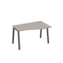 А4 А3 064 МП (Мокко премиум/Антрацит) Стол эргономичный правый "Техно" на металлокаркасе TRE