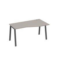 А4 А3 066 МП (Мокко премиум/Антрацит) Стол эргономичный правый "Техно" на металлокаркасе TRE