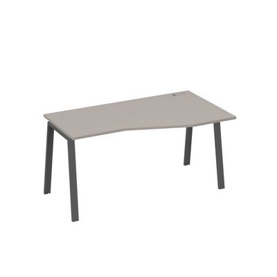 А4 А3 066 МП (Мокко премиум/Антрацит) Стол эргономичный правый "Техно" на металлокаркасе TRE