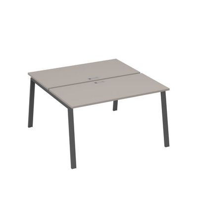 А4 А3 174 МП (Мокко премиум/Антрацит) Рабочая станция на каркасе TRE столы 2х140