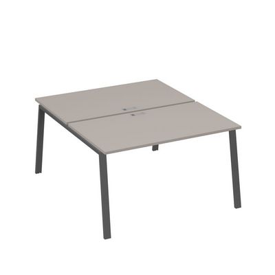 А4 А3 177 МП (Мокко премиум/Антрацит) Рабочая станция на каркасе TRE столы 2х140