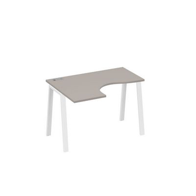 А4 Б3 031 МП (Мокко премиум/Белый) Стол эргономичный левый "Классика" на металлокаркасе TRE