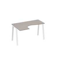 А4 Б3 033 МП (Мокко премиум/Белый) Стол эргономичный левый "Классика" на металлокаркасе TRE