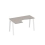 А4 Б3 033 МП (Мокко премиум/Белый) Стол эргономичный левый "Классика" на металлокаркасе TRE