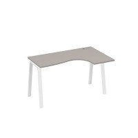 А4 Б3 034 МП (Мокко премиум/Белый) Стол эргономичный правый "Классика" на металлокаркасе TRE