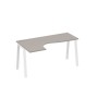 А4 Б3 035 МП (Мокко премиум/Белый) Стол эргономичный левый "Классика" на металлокаркасе TRE