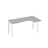 А4 Б3 036 МП (Мокко премиум/Белый) Стол эргономичный правый "Классика" на металлокаркасе TRE