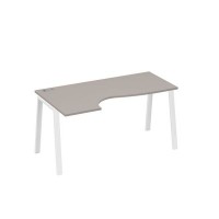А4 Б3 045 МП (Мокко премиум/Белый) Стол эргономичный левый "Классика" на металлокаркасе TRE