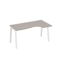 А4 Б3 046 МП (Мокко премиум/Белый) Стол эргономичный правый "Классика" на металлокаркасе TRE