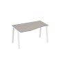 А4 Б3 063 МП (Мокко премиум/Белый) Стол эргономичный левый "Техно" на металлокаркасе TRE