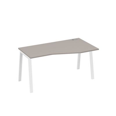 А4 Б3 066 МП (Мокко премиум/Белый) Стол эргономичный правый "Техно" на металлокаркасе TRE