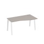 А4 Б3 066 МП (Мокко премиум/Белый) Стол эргономичный правый "Техно" на металлокаркасе TRE