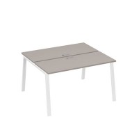 А4 Б3 171 МП (Мокко премиум/Белый) Рабочая станция на каркасе TRE столы 2х140