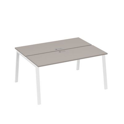 А4 Б3 172 МП (Мокко премиум/Белый) Рабочая станция на каркасе TRE столы 2х160