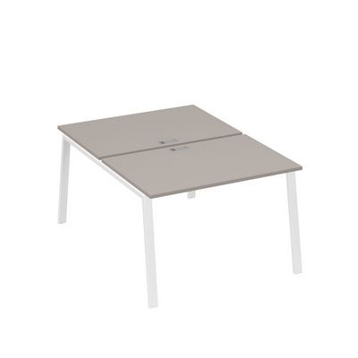 А4 Б3 176 МП (Мокко премиум/Белый) Рабочая станция на каркасе TRE столы 2х120