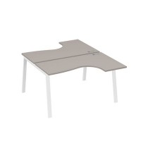 А4 Б3 181 МП (Мокко премиум/Белый) Рабочая станция опоры TRE столы 2х140 Классика