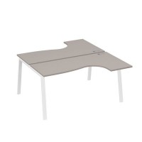 А4 Б3 182 МП (Мокко премиум/Белый) Рабочая станция опоры TRE столы 2х160 Классика