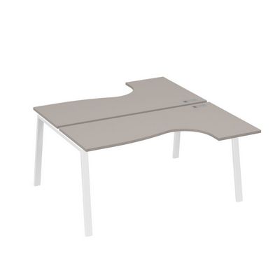 А4 Б3 182 МП (Мокко премиум/Белый) Рабочая станция опоры TRE столы 2х160 Классика