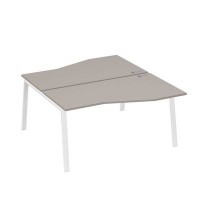 А4 Б3 191 МП (Мокко премиум/Белый) Рабочая станция каркас TRE столы 2х160 Техно