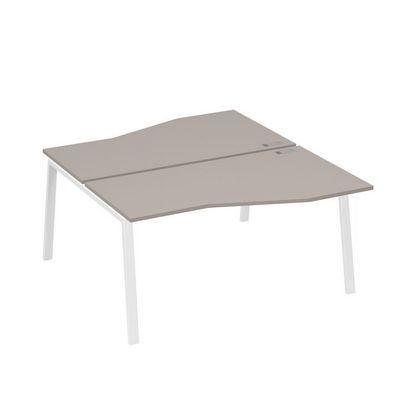 А4 Б3 191 МП (Мокко премиум/Белый) Рабочая станция каркас TRE столы 2х160 Техно