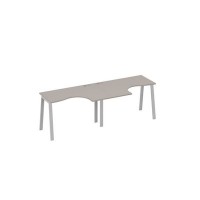 А4 С3 031-2 МП (Мокко премиум/Серый) Рабочая станция TRE 2х120 столы Классика эргономичные