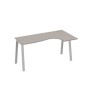 А4 С3 036 МП (Мокко премиум/Серый) Стол эргономичный правый "Классика" на металлокаркасе TRE