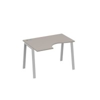 А4 С3 041 МП (Мокко премиум/Серый) Стол эргономичный левый "Классика" на металлокаркасе TRE