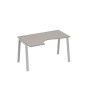 А4 С3 043 МП (Мокко премиум/Серый) Стол эргономичный левый "Классика" на металлокаркасе TRE