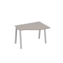 А4 С3 052 МП (Мокко премиум/Серый) Стол эргономичный правый "Техно" на металлокаркасе TRE