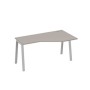 А4 С3 056 МП (Мокко премиум/Серый) Стол эргономичный правый "Техно" на металлокаркасе TRE