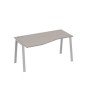 А4 С3 065 МП (Мокко премиум/Серый) Стол эргономичный левый "Техно" на металлокаркасе TRE