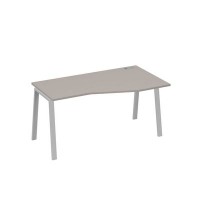 А4 С3 066 МП (Мокко премиум/Серый) Стол эргономичный правый "Техно" на металлокаркасе TRE