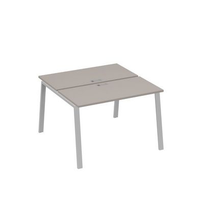 А4 С3 170 МП (Мокко премиум/Серый) Рабочая станция на каркасе TRE столы 2х120