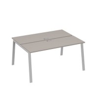 А4 С3 172 МП (Мокко премиум/Серый) Рабочая станция на каркасе TRE столы 2х160